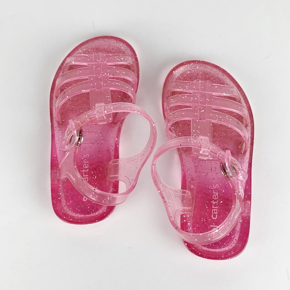carters pink jelly sandals